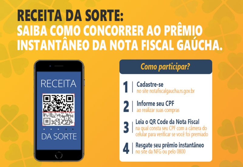 PROGRAMA ”RECEITA DA SORTE” DA SECRETARIA DA FAZENDA DO ESTADO